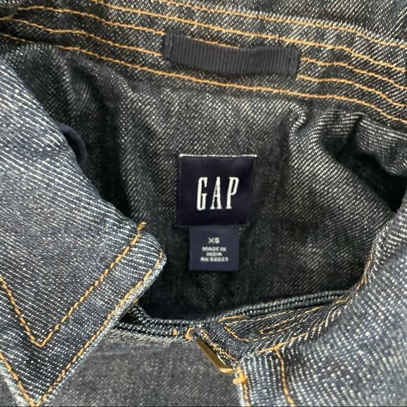 GAP Vintage jean jacket with nautical military sailor suit styling dark Wash XS - Picture 13 of 13
